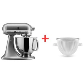 Resim Kitchenaid Artisan 5KSM175PS 4.8 L Stand Mikser + 5KSMICM Dondurma Yapma Aparat 