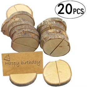 Resim Geeksen Ahşap Tasarım Kart Tutucu Ve Fotoğraf Standı - Doğal Dekor Ve Pratik Kullanım 20 Adet 