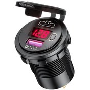 Resim Hombey Araç Usb Şarj Aleti, Pd 30w+qc3.0 18w Hızlı Şarj, Voltaj Göstergeli, Siyah Kırmızı Işık , P21-b 