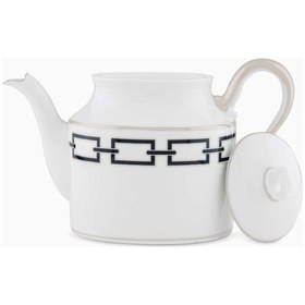 Resim Ginori 1735 Seramik Çaydanlık Catene 900ml Ginori 1735 Gio Ponti Motifli, Kapaklı, El Yapımı Çaydanlıklar Çok Renkli 