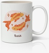 Resim Balık Burcu Baskılı Kupa Bardak - Baskılı Kahve Kupa Bardak 