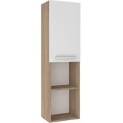 Resim Kale Trevi 40 cm Beyaz-Meşe Boy Dolabı (Sağ) 