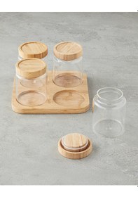 Resim English Home Monetta Cam 5 Parça Baharatlık 300 Ml Natural Natural 