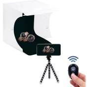 Resim Cazip Shop Kumandalı Portatif LED Işıklı Ürün Çekim Çadırı Kit(22.6 x 23 x 24 Cm) 