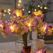 Resim 10-Lü LED Peri Işıkları, Sıcak Beyaz, Bahçe Temalı, Piletle Çalışan, Anahtar Kontrol, Switch, Düğün, Nişan, Sevgililer Günü, Şükran Günü, Noel, Hanuka, Çiçek İç Mekan Işık Dizisi, Plastik & Kumaş, Pil Dahil Değil 