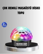 Resim ÇAVDAR Bluetooth Kontrollü Masaüstü Disko Topu Işığı – Renkli LED Işık Gösterisi ve Uzaktan Kumanda 
