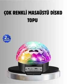 Resim ÇAVDAR Bluetooth Kontrollü Masaüstü Disko Topu Işığı – Renkli LED Işık Gösterisi ve Uzaktan Kumanda 