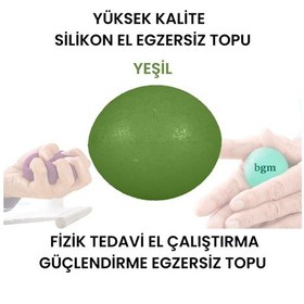 Resim Bgm Silikon El Egzersiz Topu Yeşil 