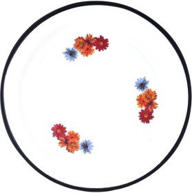 Resim Emaye Market Emaye Sini Dekorlu Nostalji Emaye Sofra Kahvaltılık Meyvelik 70 cm 