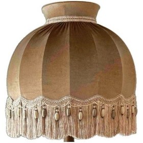 Resim Vizon Renk Kadife Lambader Şapka Vintage 50x50 Lm01298-1 Vizon 
