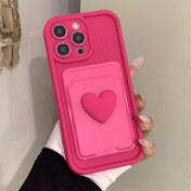 Resim Gül Kırmızısı Kart Tutuculu Aşk Telefon Kılıfı, Apple iPhone 6/7/8/X/Xs/Xr/Xs Max/11/12/13/14/15 Pro Max Uyumlu 
