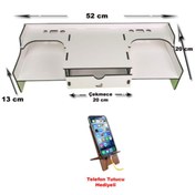 Resim eryatex Monitör Ekran Yükseltici Çekmeceli Çok Amaçlı Organizer Stand 