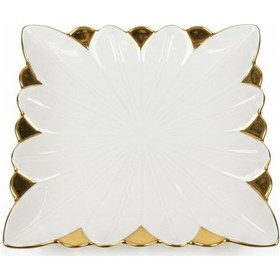 Resim Lotus 6lı Kare Servis Tabağı 20x20 Cm Beyaz 