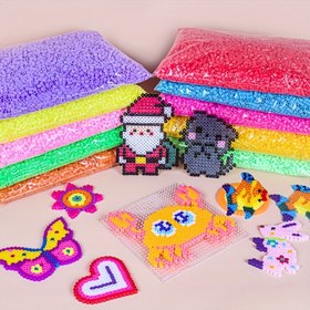Resim 500 Adet/Paket 5Mm Füze Boncukları Büyük Delik Boncuklar El Yapımı Takı Tasarımı Malzemeleri İçin - Yüksek Kaliteli Piksel Puzzle Boncuklar Yaratıcı El Sanatları İçin - Takı Tasarımcıları, El Sanatçıları ve Hobiler İçin Mükemmel 