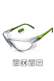 Resim NZB Bisiklet Gözlüğü Yüz Ayarlı Motorcu Rüzgar Korumalı Gözlük Yeşil Saplı Uv Koruyucu Şeffaf 