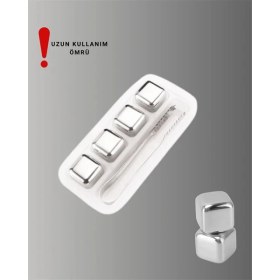 Resim Kaia Life Çevre Dostu Metal Buz Küpü ve Kullanışlı Klips Seti 