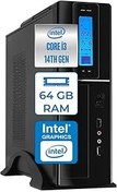 Resim Zetta Flex Pro 430X Intel Core i3 14100 64GB DDR5 1TB SSD Freedos Sff Slim Masaüstü Bilgisayar ZET430X9562023 