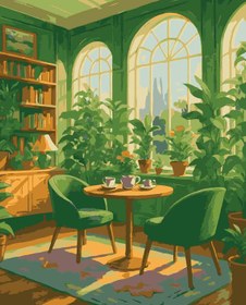 Resim Sayılarla Boyama Seti - Kış Bahçesi - 40x50 