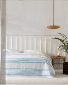 Resim Madame Coco Caresse King Size Pamuklu Ecocell Baskılı Pike - Turkuaz 8684427214015 Yeşil 