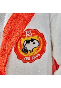 Resim Peanuts By Karaca Home Snoopy Joe Nakışlı 6-8 Yaş Çocuk Bornoz Kırmızı 