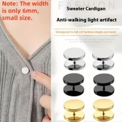 Resim 1/3/6/9 adet Basit Spiral Düğme - Anti-Walk Işık Artefaktı, Dikişsiz Çıkarılabilir Tasarım, Metal Moda Dekoratif Düğmeler - Yelekler, Kazaklar, Örgü Sıkılaştırma için Beyaz, Kazak Düğmesi, Örgü Geliştirme, Minimalist Düğme, Dayanıklı Düğme 