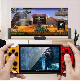 Resim Geekyou X7 Plus Retro Oyun Konsolu: 5.1 İnç Hd Ekran, 8gb Bellek, 10.000+ Oyun, Müzik Ve Video Oynatıcı Mavi + Kırmızı 