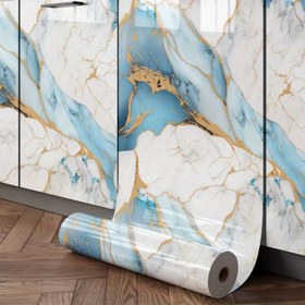 Resim Tezgahlar için 1 Rulo Mermer Temas Kağıdı, Banyo ve Mutfak için Çıkarılabilir ve Yapıştırılabilir Mermer Duvar Kağıdı, Dolap Raf Kaplama için Vinil Su Geçirmez Kendinden Yapışkanlı Çıkarılabilir Duvar Kağıdı Rulosu, Yenileme Etiketleri Çıkarılabilir Duvar Panelleri, Duvar Kağıdı 