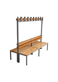 Resim Ayakkabılıksız 6 Ayaklı Çift Taraflı Bank, 18 Kanca, 200x85x170 Cm, Spor Bankı 
