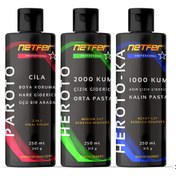 Resim Netfer 3'lü Orta Kalın Pasta Cila Set - 3x250 mL 