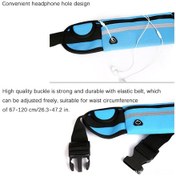 Resim Skycity Neopren Spor Bel Çantası Su Geçirmez Işık Yansıtıcı Çubuklu Müzik İçin Kulaklık Delikli Su Flaslı Cep Telefonu Taşıyıcı Mavi Gök Mavisi 