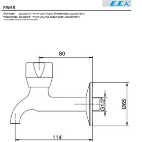 Resim Eca Pınar Uzun Musluk Süzgeçli 