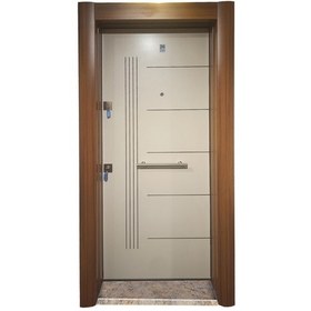 Resim Tez-3651 Ahşap Kaplama Düz Model Çelik Kapı 