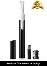 Resim Noriyen Premium Özel Seri Pilli Burun Kıl Alma Sakal Düzeltme Kaş Bıyık Kulak Burun Kılı Temizleme Makinesi 