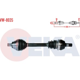 Resim Genel Markalar Volkswagen Tıguan(5n_)2.0 Tdı 6 Vıtes A-t 4 Motıon Uzunluk 570mm 07-16 Komple Aks Sol Ön 5n0407763f 