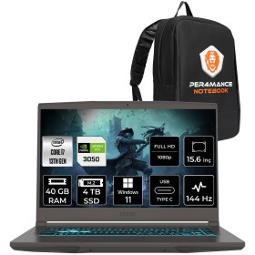 Resim MSI Thin 15 i7 13620H 40GB 4TB SSD RTX3050/4GB 15.6" FHD 144HZ W11H Gaming Laptop & PER4 ÇANTA 