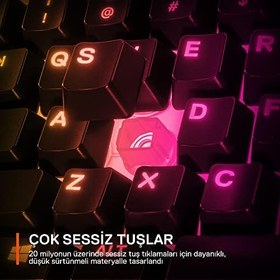 Resim steelseries Apex 3 TKL Türkçe Gaming Klavye Tenkeyless, 8 Bölge RGB Aydınlatma Türkçe QWERTY 