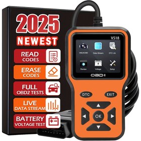 Resim Premium Araba OBD2 Tarayıcı v518 - El Tipi Teşhis Gücü, Motor Arızalarını Okuyun, Pil Testi, Tüm Araçlar İçin Motor Analizi ve Testi, ABS Malzeme, OBD Port Güç Modu, Profesyonel Mekanikçiler ve DIY Tutkunları İçin İdeal, Teşhis Aracı | Modern OBD Tarayıcı | Dayanıklı Yapı, Araba Teşhis Araçları 