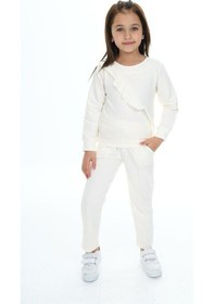 Resim My Kids Wear Kız Çocuk Mevsimlik Alt Üst Takım Beyaz 