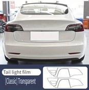 Resim Dashanshop Eski Model Tesla Model 3 Şeffaf Sinyal Far Film Koruma Seti 