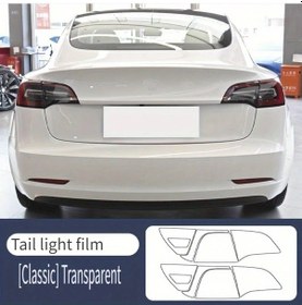 Resim Dashanshop Eski Model Tesla Model 3 Şeffaf Sinyal Far Film Koruma Seti 