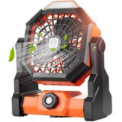 Resim Aoresac Taşınabilir Çadırlık Harici Fan Sonsuz Hız Ayarlı 270 Dönüşlü 8836 Siyah 