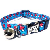 Resim Ayz Markalama İsimli Kedi Tasması Mavi M 