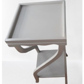 Resim Fiskos Çiçeklik 4ayak Spiral Model Parlak Ihlamur Ağacı Ayak Parlak Beyaz Mdf Tabla El Yapım 