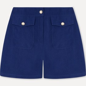 Resim Mudo Kadın Lacivert Comfort Fit Çift Cepli Şort 