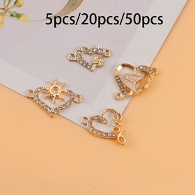 Resim 5/20/50 Adet DIY Takı Yapım Malzemeleri - Kalp, Kelebek ve Taç Süsleri, Dayanıklı Alaşım Kolye Ucu Aksesuarları (Kolye, Bileklik, Anahtarlık) (5/20/50 Adet), Dekoratif Tasarım Detaylı Pandantifler, Takı Yapımı İçin Süs Seti 