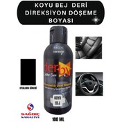 Resim Derby Koyu Bej Deri Oto Koltuk Direksiyon Döşeme Boyası N11.366 