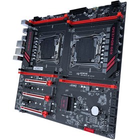 Resim Jginyue 8D4 Intel X99 2666 MHz DDR4 Soket 2.5 Gbit Ethernet 2011-3 Çift İşlemci Destekli E-ATX Anakart 