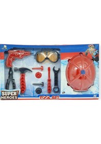 Resim Meslek Setleri - Baretli Tamir Seti 11 Parça - Kırmızı 