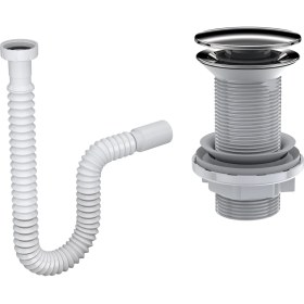 Resim İz Yapı Felix Pop-Up Lavabo Gideri Seti | 304 Paslanmaz Çelik Başlık | Taşma Deliksiz 