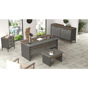 Resim Yurudesign Vista Abce Ofis Masa Takımı Modern Tasarım Ahşap ve Beton 1800x895x750 mm 